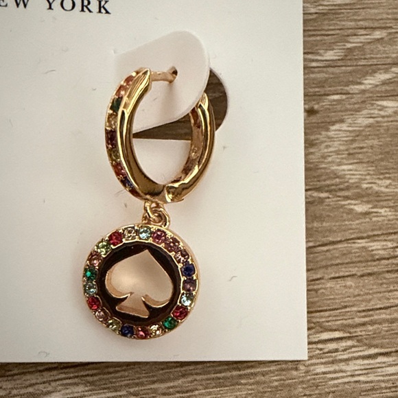 Kate Spade Gold Earrings with Colorful Accents - Picture 5 of 6